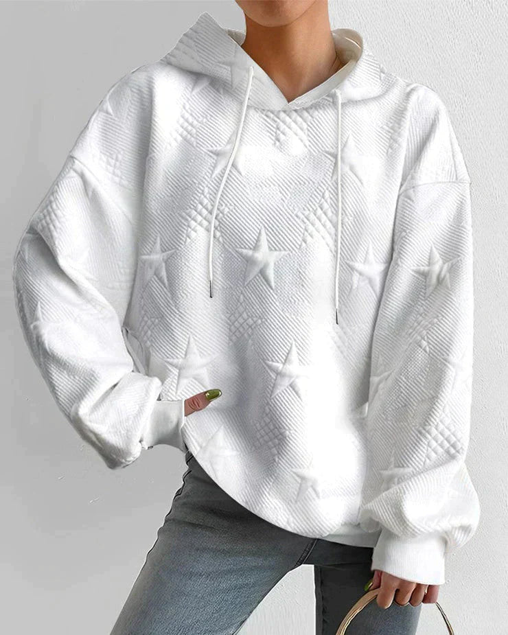 Drune | Damen Kapuzenpullover Mit Sternenprägung