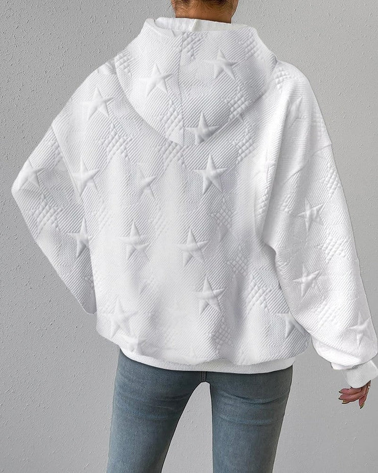Drune | Damen Kapuzenpullover Mit Sternenprägung