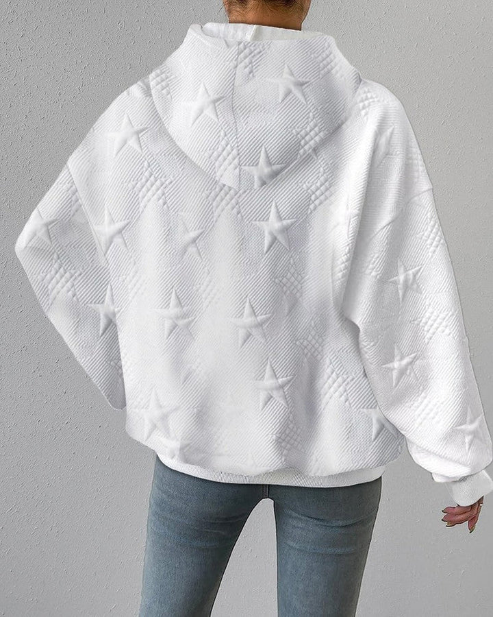 Drune | Damen Kapuzenpullover Mit Sternenprägung