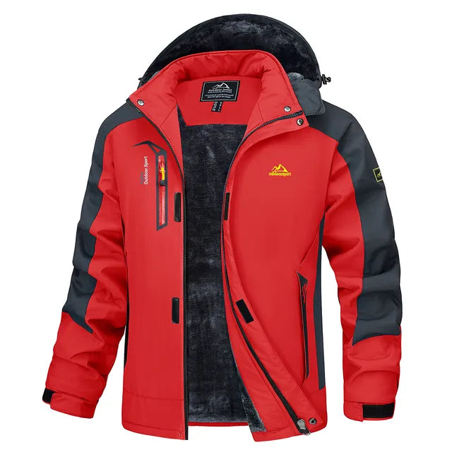 Drune | Herren Winterjacke Mit Kapuze Und Reißverschluss Frontdesign