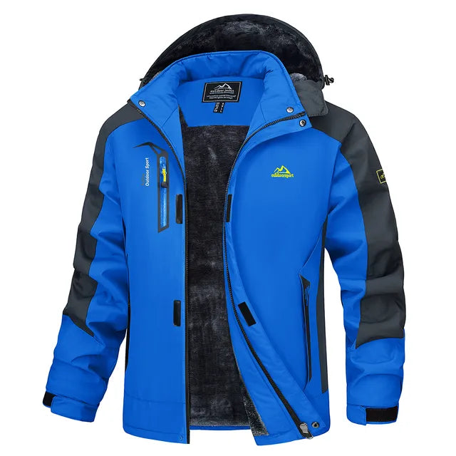 Drune | Herren Winterjacke Mit Kapuze Und Reißverschluss Frontdesign