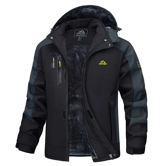 Drune | Herren Winterjacke Mit Kapuze Und Reißverschluss Frontdesign