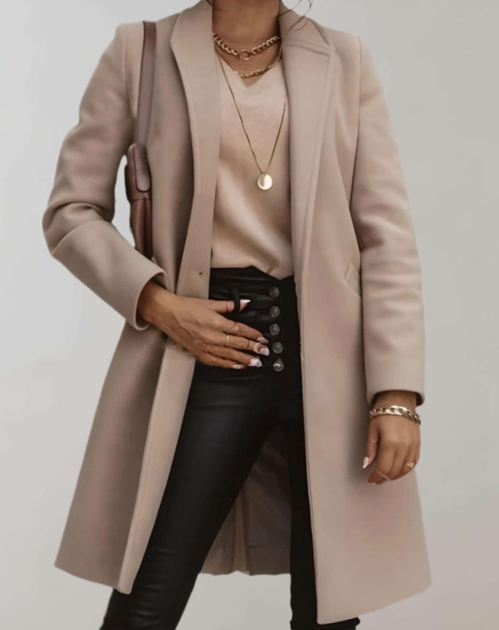 Drune | Eleganter Trenchcoat mit einfachem Knopfverschluss und Taschen