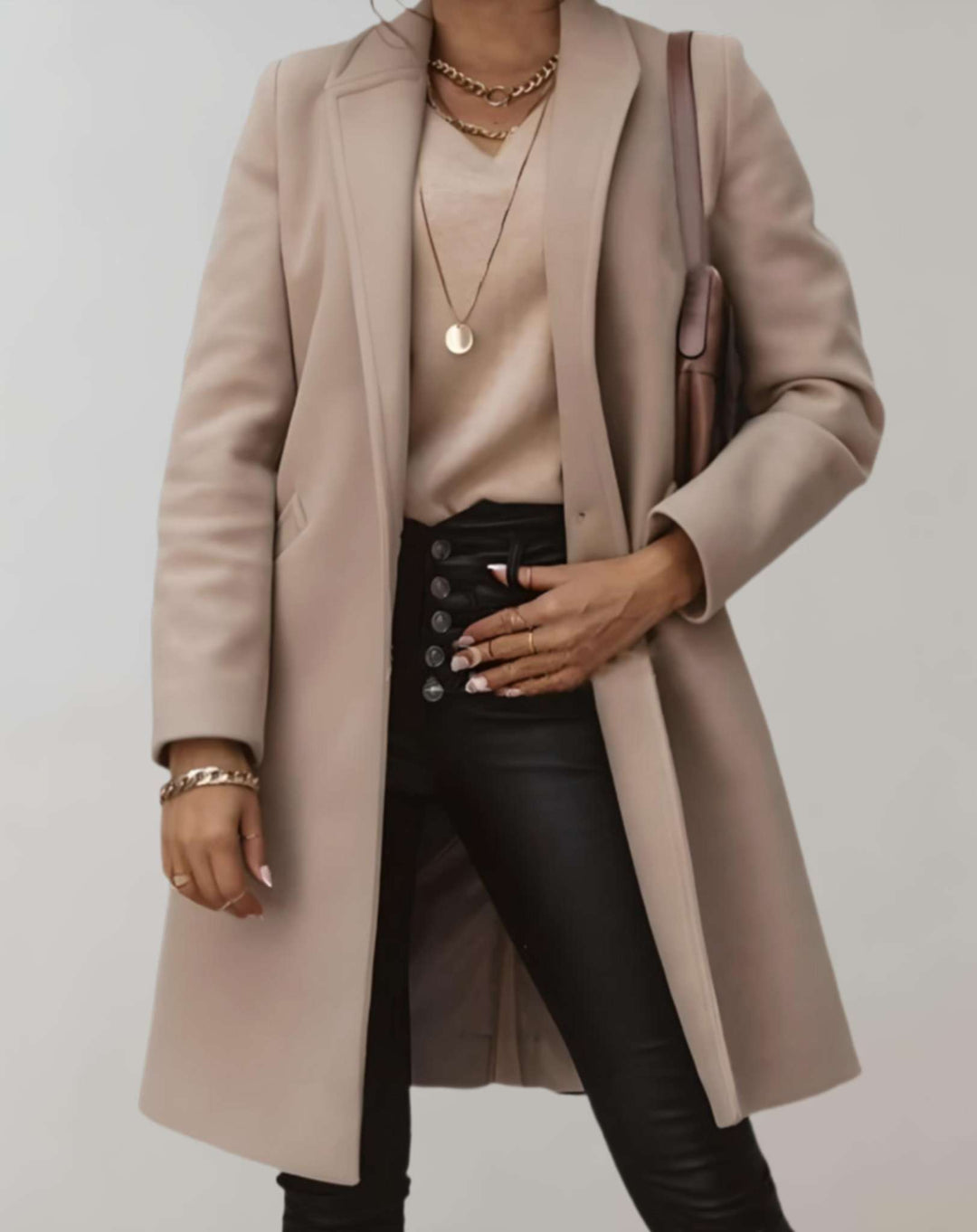 Drune | Eleganter Trenchcoat mit einfachem Knopfverschluss und Taschen