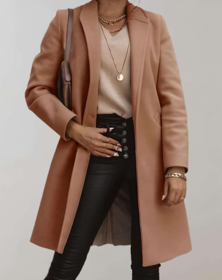Drune | Eleganter Trenchcoat mit einfachem Knopfverschluss und Taschen