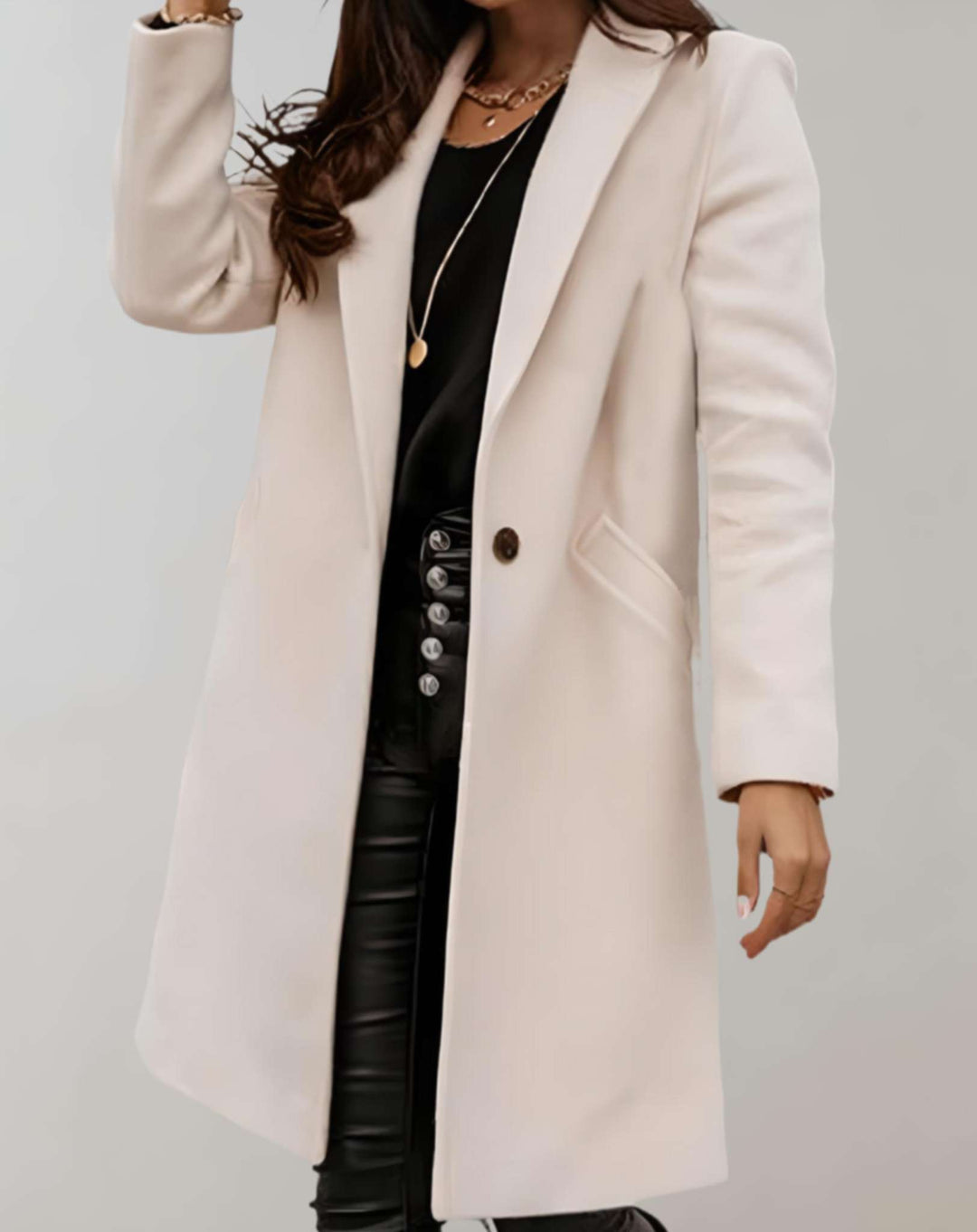 Drune | Eleganter Trenchcoat mit einfachem Knopfverschluss und Taschen