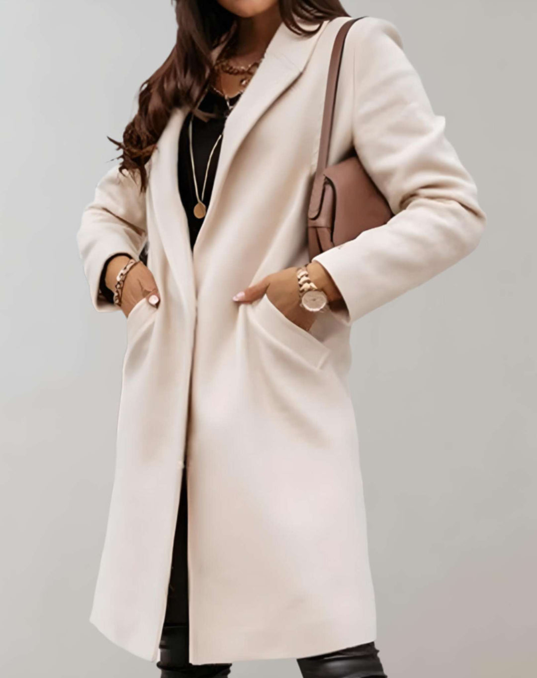 Drune | Eleganter Trenchcoat mit einfachem Knopfverschluss und Taschen