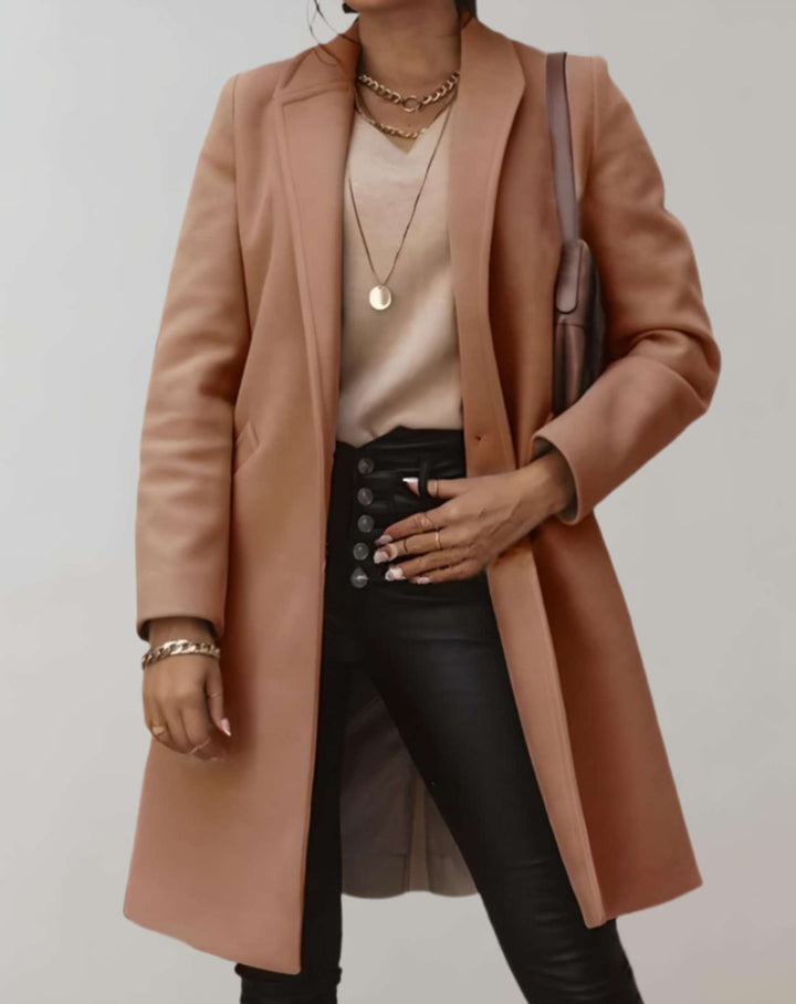 Drune | Eleganter Trenchcoat mit einfachem Knopfverschluss und Taschen