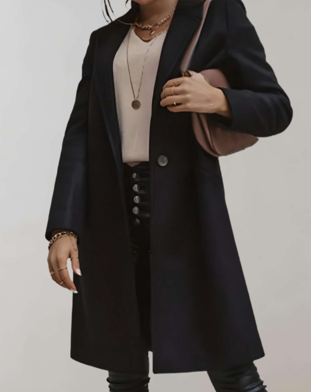 Drune | Eleganter Trenchcoat mit einfachem Knopfverschluss und Taschen