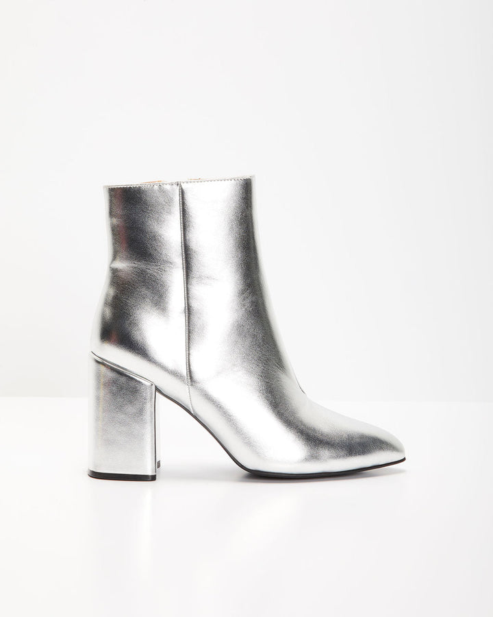 Drune | Silber Blockabsatz Party Stiefel