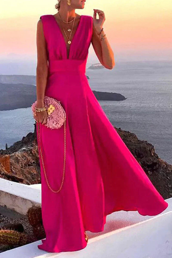 Drune | Sommerliches Ärmelloses Kleid Mit Aufdruck Für Damen