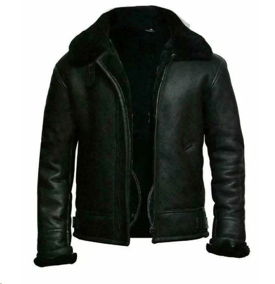 Drune | Bequeme Lederjacke im Bomberstil für Herren ideal für alle Jahreszeiten