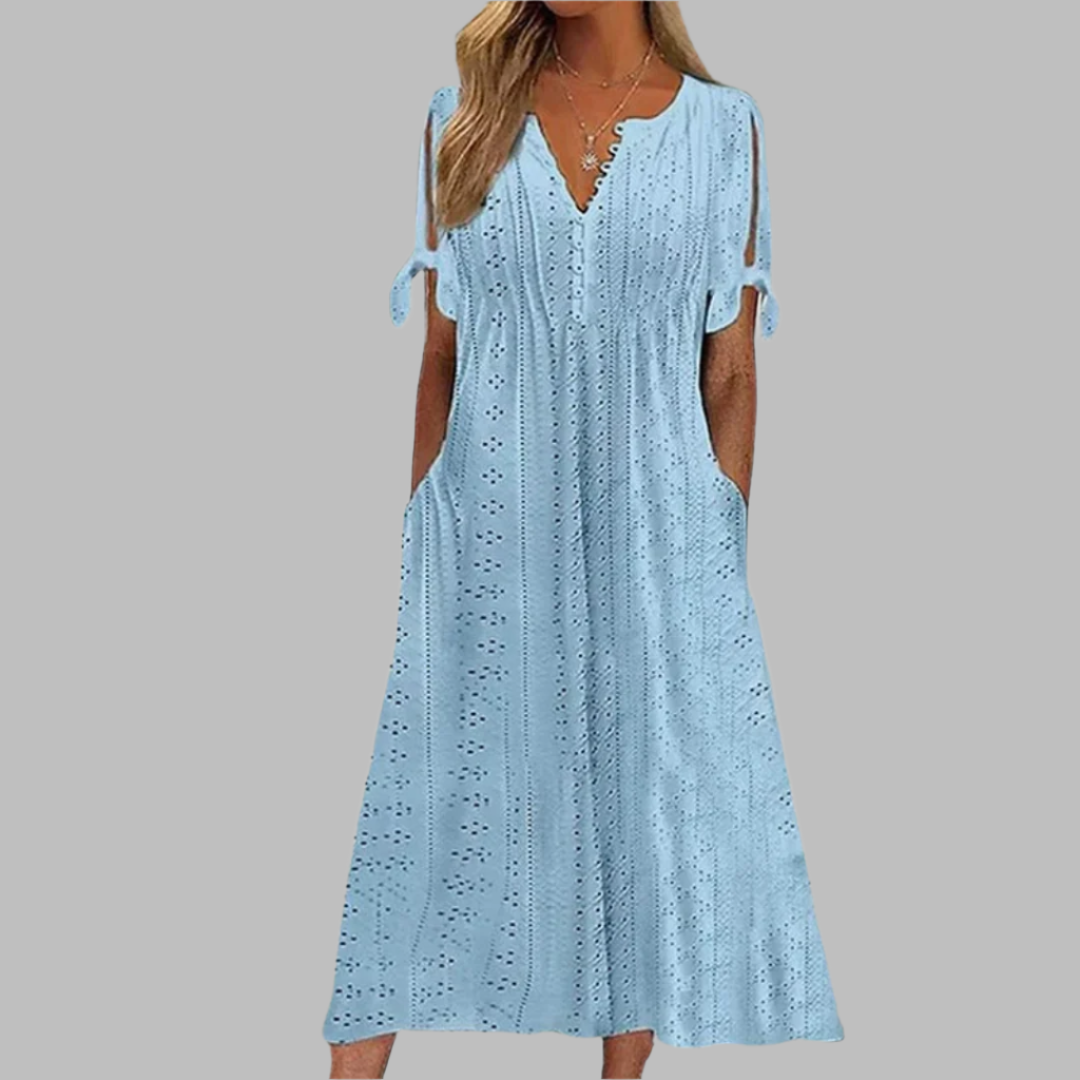 Drune | Elegantes Sommer Boho Midi Kleid