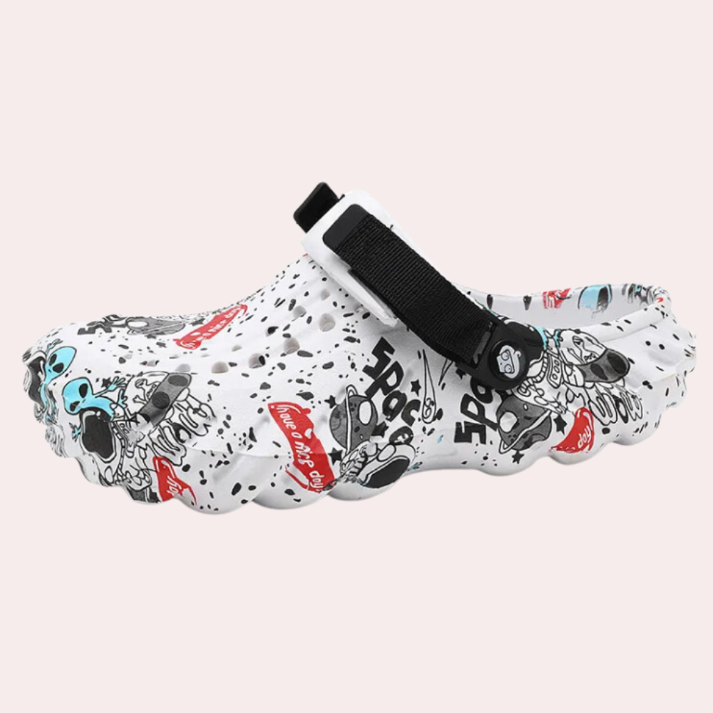 Drune | Modische Graffiti Sandalen Für Herren