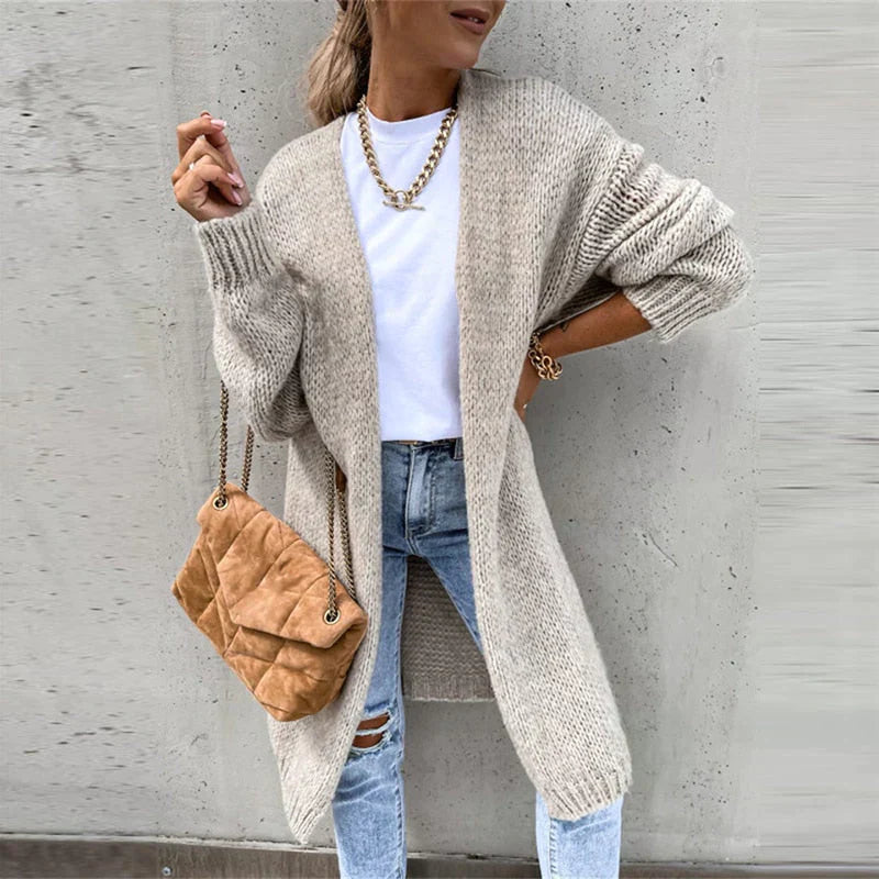 Drune | Lange Luftige Strickjacke für Damen | Lässig und Komfortabel