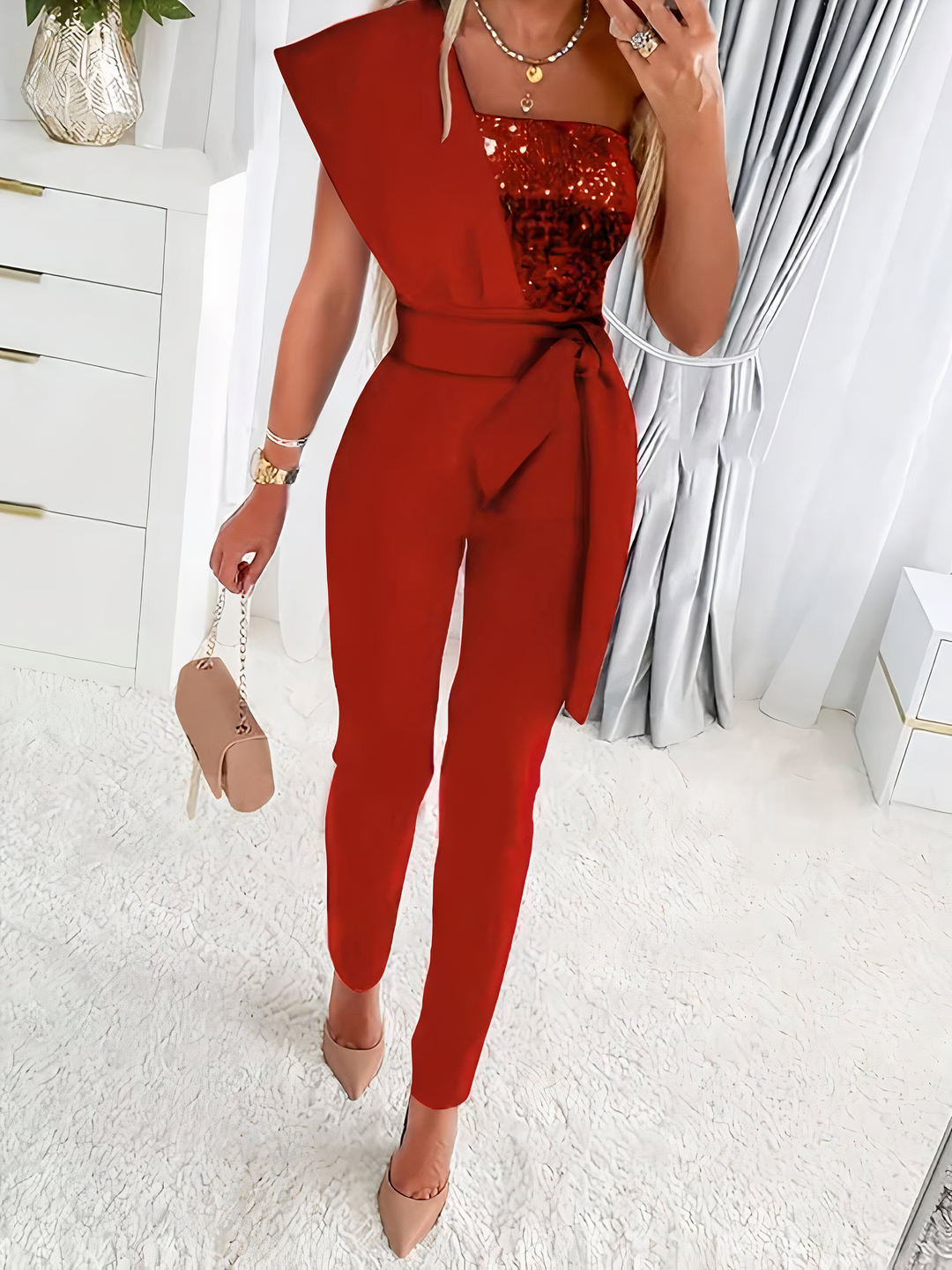 Drune | Bodycon Overall Mit Glitzer