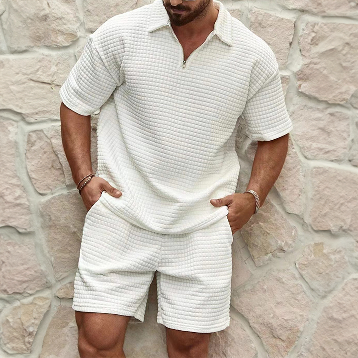 Drune | Luxuriöses Sommer Satz für Herren Polo und Shorts