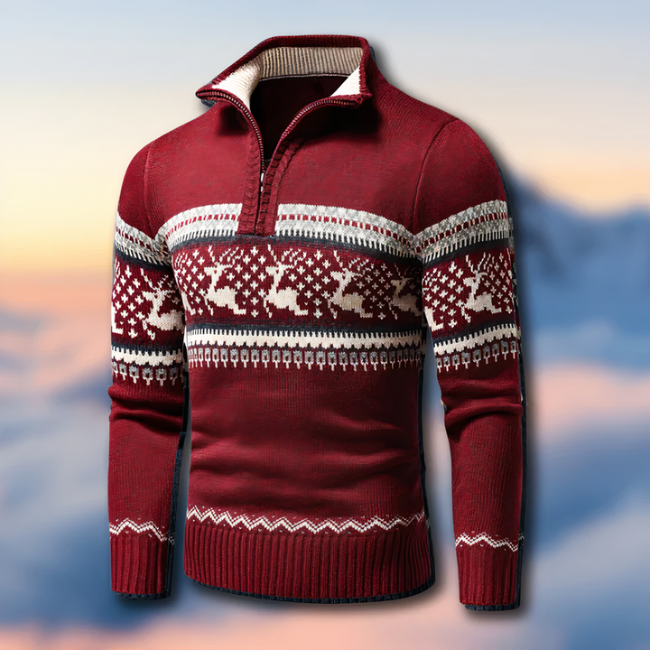 Drune | Strickpullover mit halbem Reißverschluss