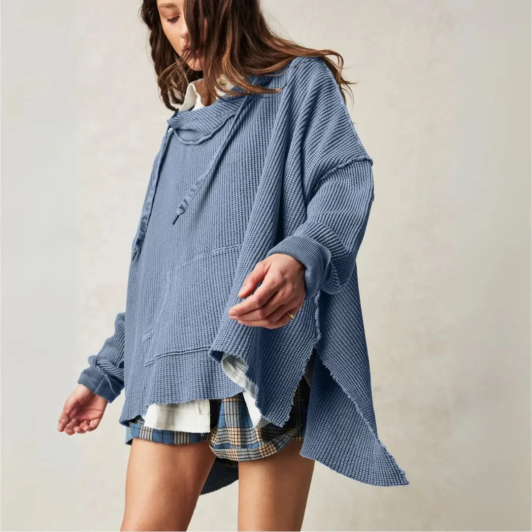 Drune | Übergroßer Waffelstrick-Hoodie