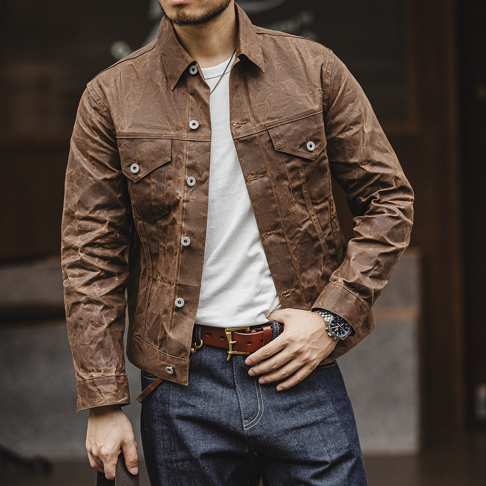 Drune | Kurz Gefütterte Tin Cloth Cruiser Jacke
