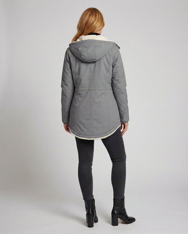 Warme Winterjacke mit Kapuze für Damen | Drune