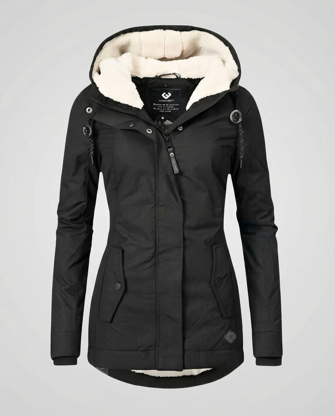 Warme Winterjacke mit Kapuze für Damen | Drune