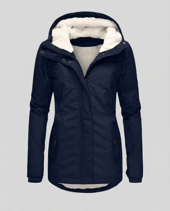 Warme Winterjacke mit Kapuze für Damen | Drune