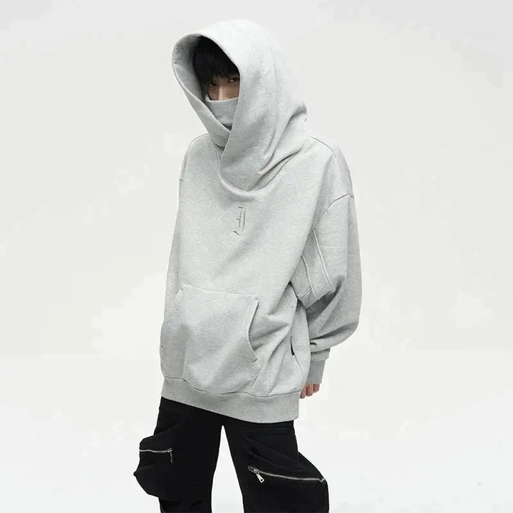 Drune | Ninja-Hoodie Mit Doppeltem Ausschnitt
