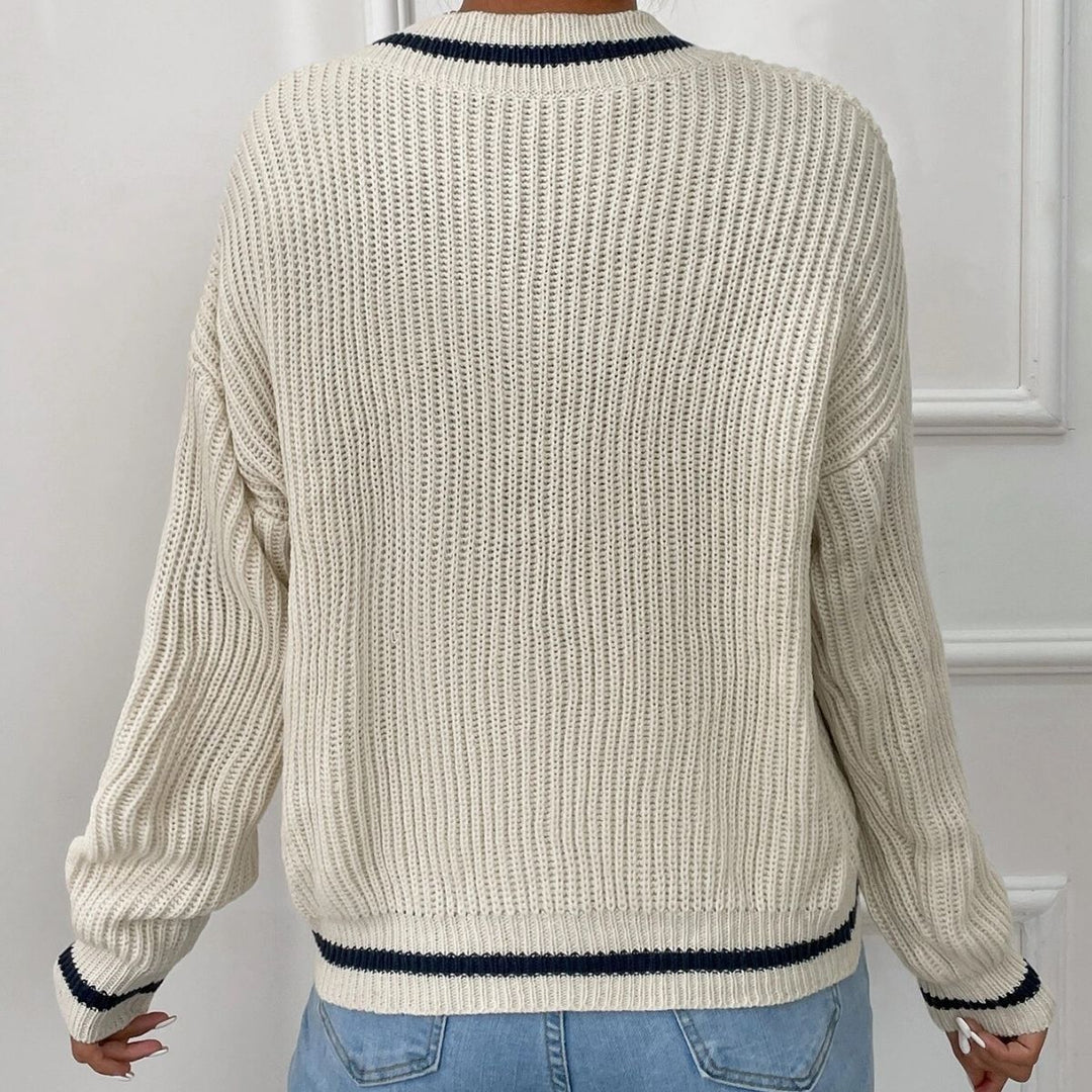Drune | Pullover mit V-Ausschnitt und Patchwork