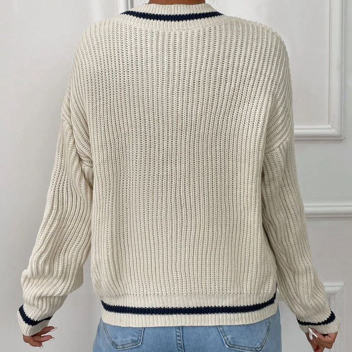 Drune | Pullover mit V-Ausschnitt und Patchwork