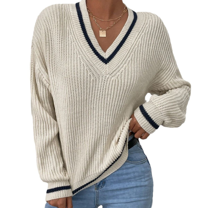 Drune | Pullover mit V-Ausschnitt und Patchwork