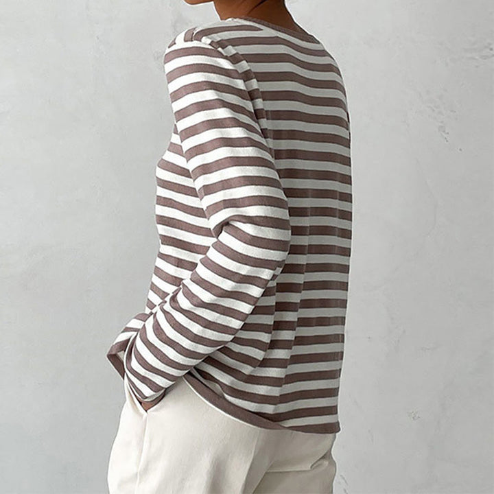Drune | Gestreifter Pullover Mit Rundhals