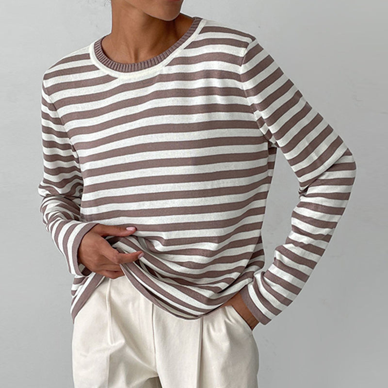 Drune | Gestreifter Pullover Mit Rundhals