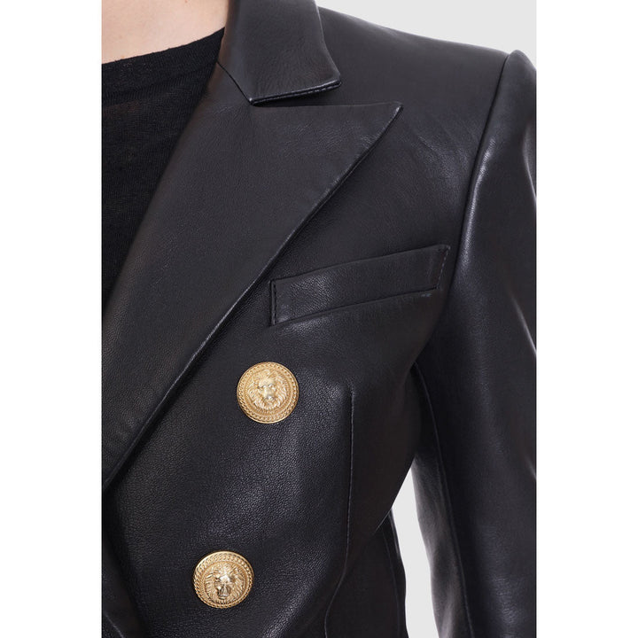 Drune | Damen Kurze Schafsleder Motorradjacke