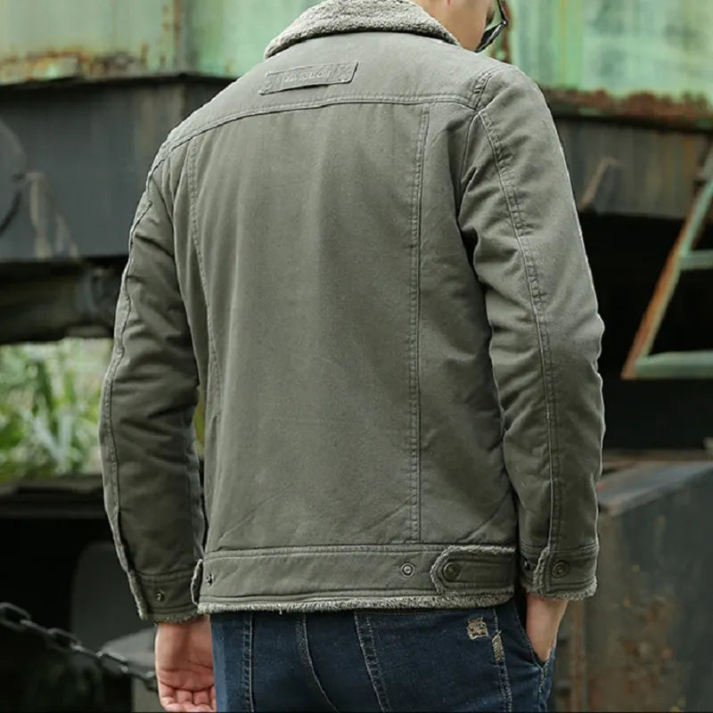 Drune | Denimjacke mit Teddyfutter für Herren