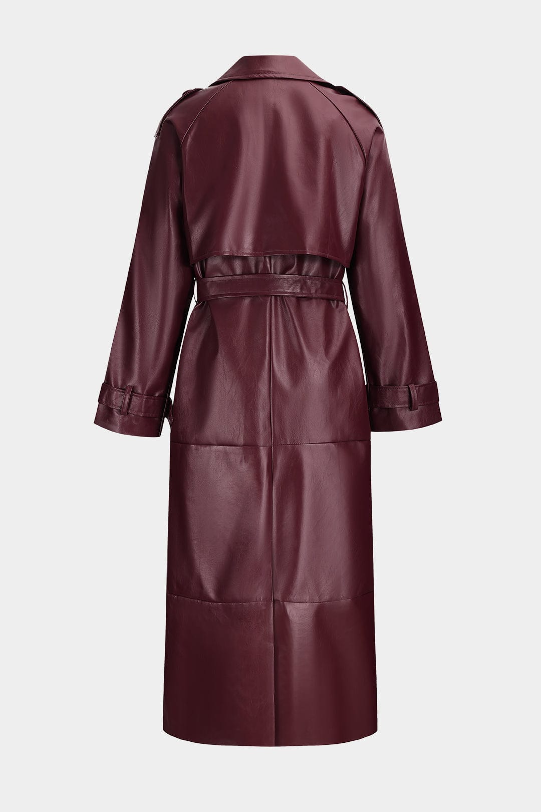 Drune | Trenchcoat Aus Kunstleder Eleganz und Stärke Vereint
