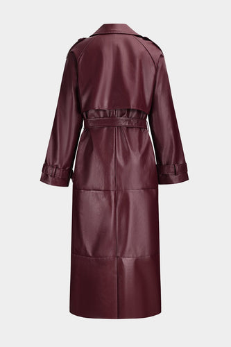 Drune | Trenchcoat Aus Kunstleder Eleganz und Stärke Vereint