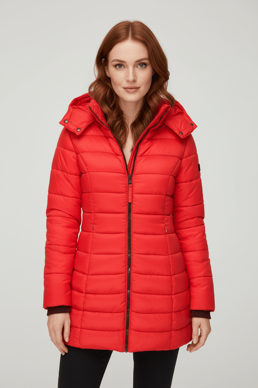 Drune | Abnehmbare Kapuze und schmal geschnittene Steppjacke