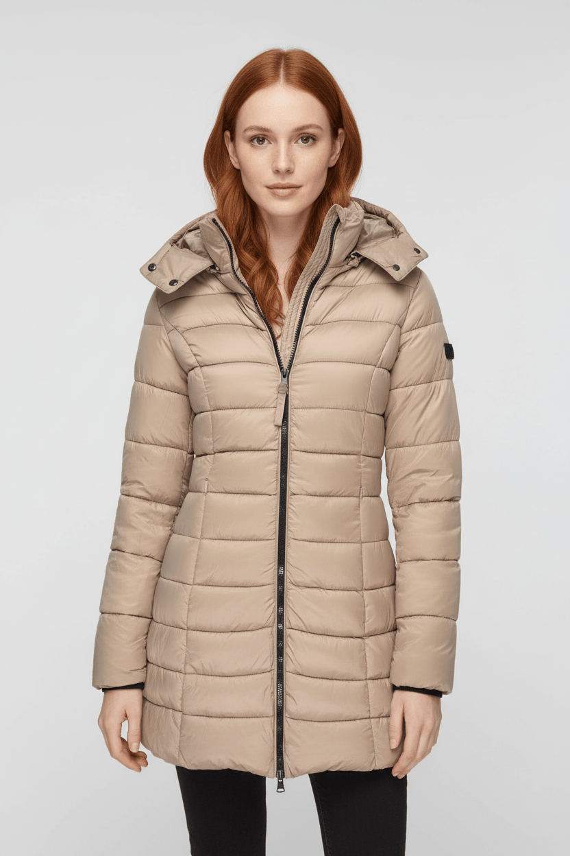 Drune | Abnehmbare Kapuze und schmal geschnittene Steppjacke