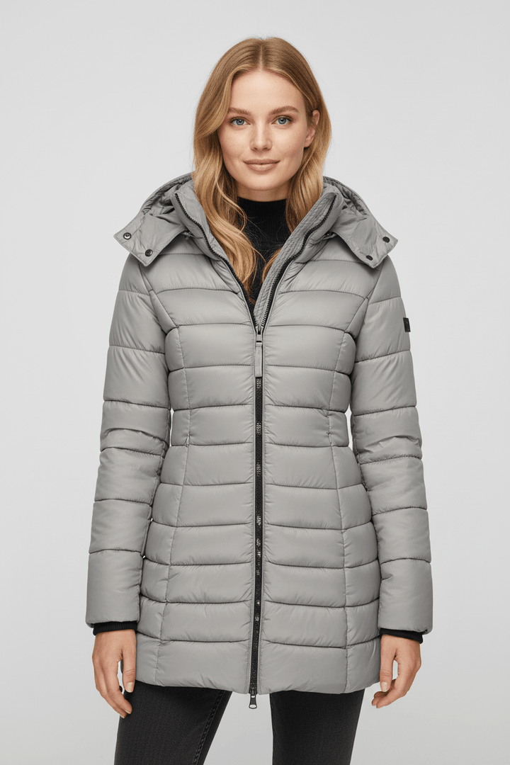 Drune | Abnehmbare Kapuze und schmal geschnittene Steppjacke