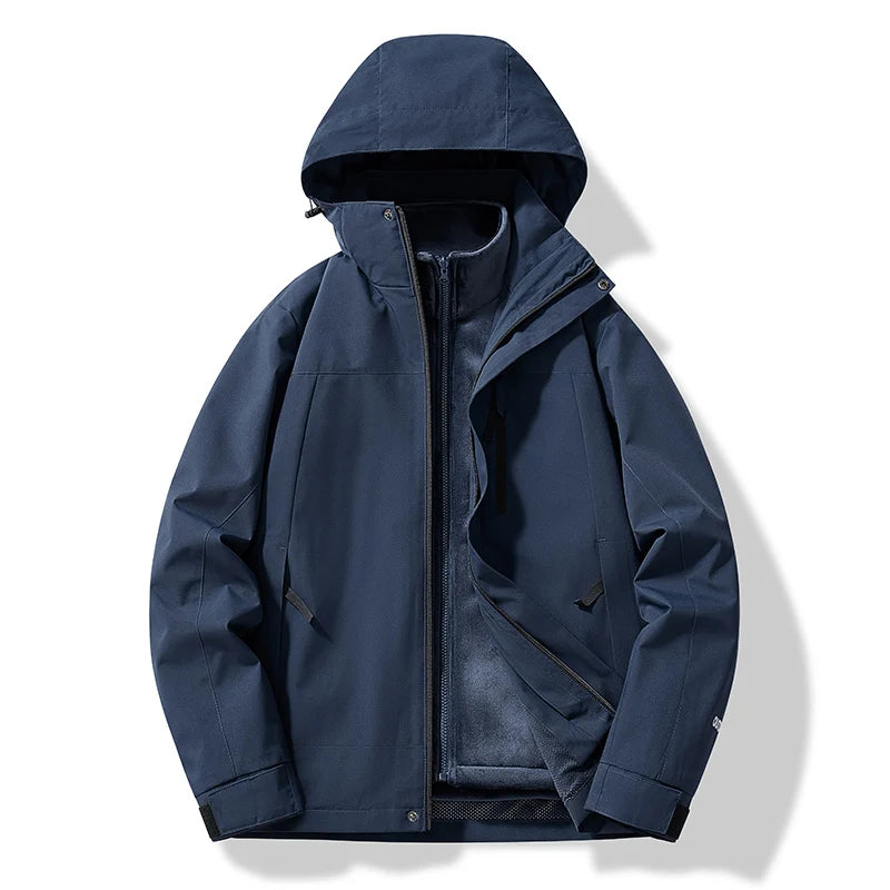 Drune | Damen Winddichter Jacke mit Abnehmbarer Kapuze und Wasserfesten Reißverschlüssen