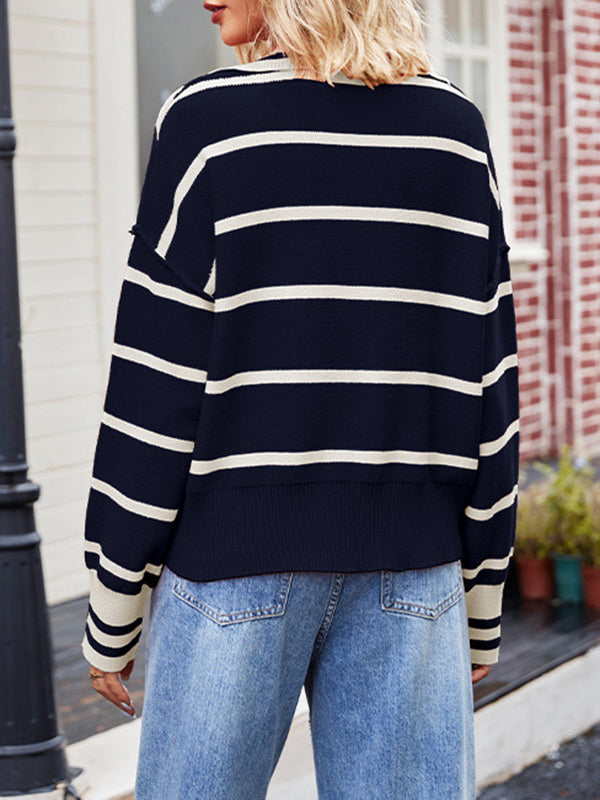 Drune | Damenpullover aus Baumwolle im eleganten Streifen-Design