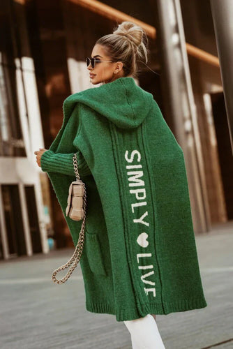 Drune | Lässiger Herbst Lange Cardigan mit Kapuze für Frauen