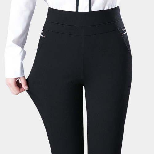 Drune | Slim Fit Hohe Taille Stretchstoff Knöchellang Eleganter Stil
