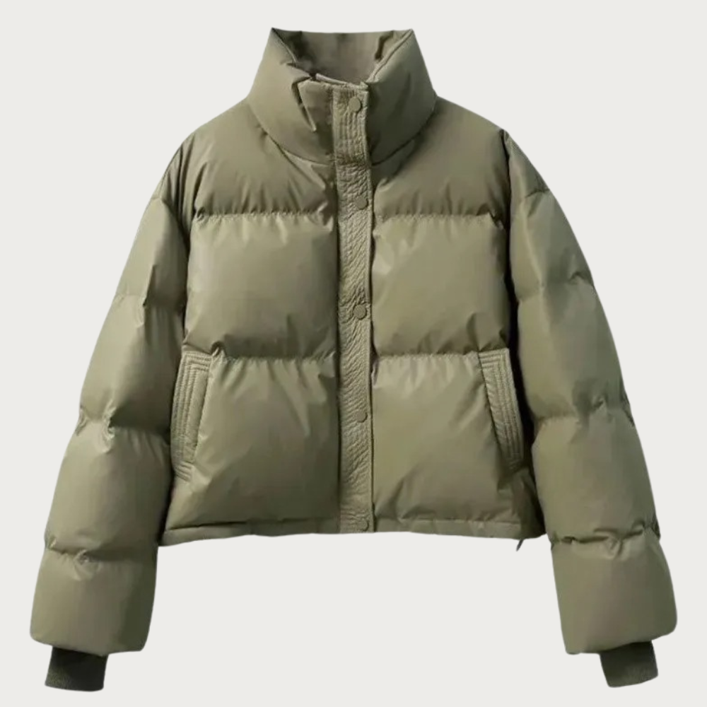 Drune | Damen Kurze Pufferjacke mit Hohem Kragen und Isolierender Füllung