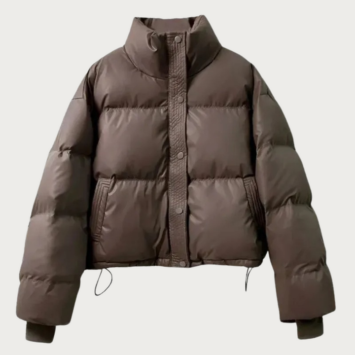 Drune | Damen Kurze Pufferjacke mit Hohem Kragen und Isolierender Füllung