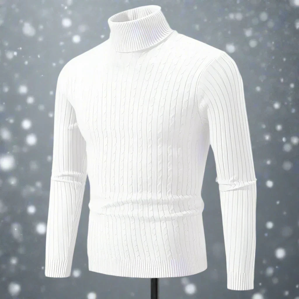 Drune | Hoher Kragen Kabelstrick Slim Fit Weich Und Warm Lange Ärmel
