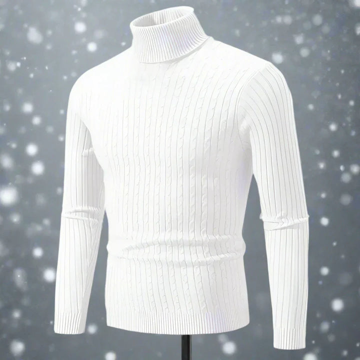 Drune | Hoher Kragen Kabelstrick Slim Fit Weich Und Warm Lange Ärmel