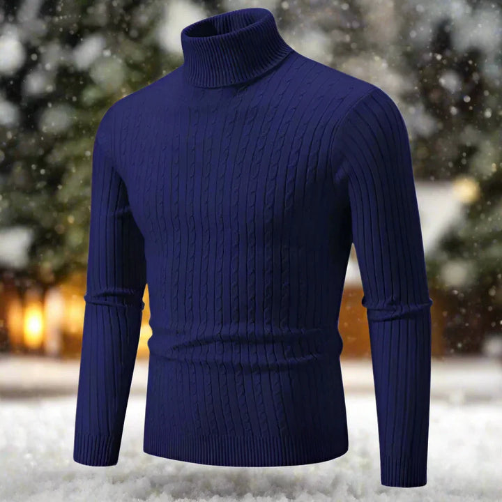 Drune | Hoher Kragen Kabelstrick Slim Fit Weich Und Warm Lange Ärmel