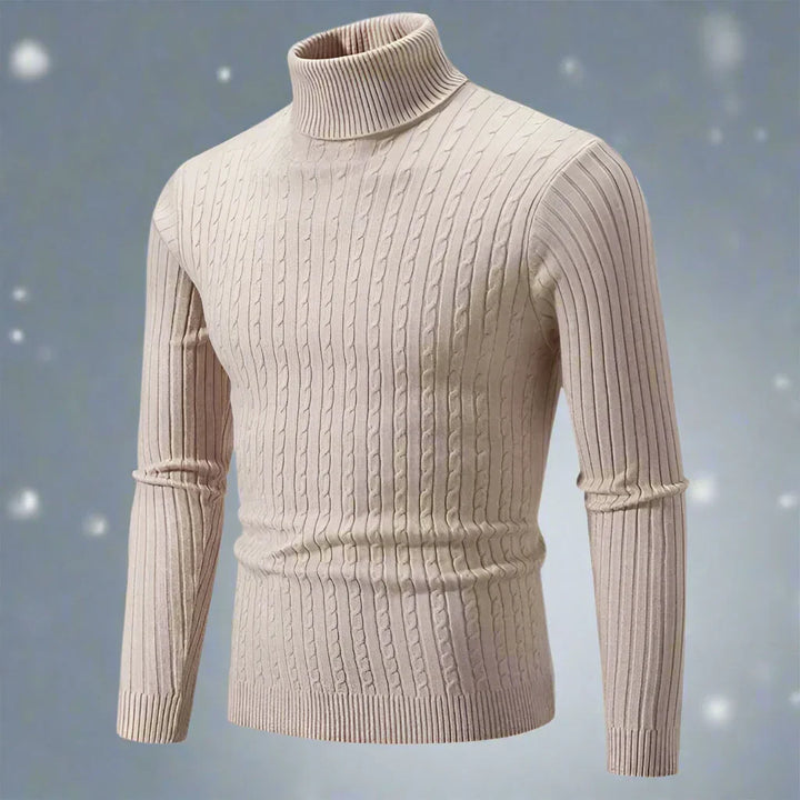 Drune | Hoher Kragen Kabelstrick Slim Fit Weich Und Warm Lange Ärmel